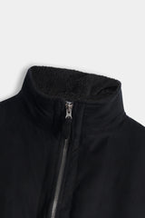 Black Suede Jacket with Fur lining