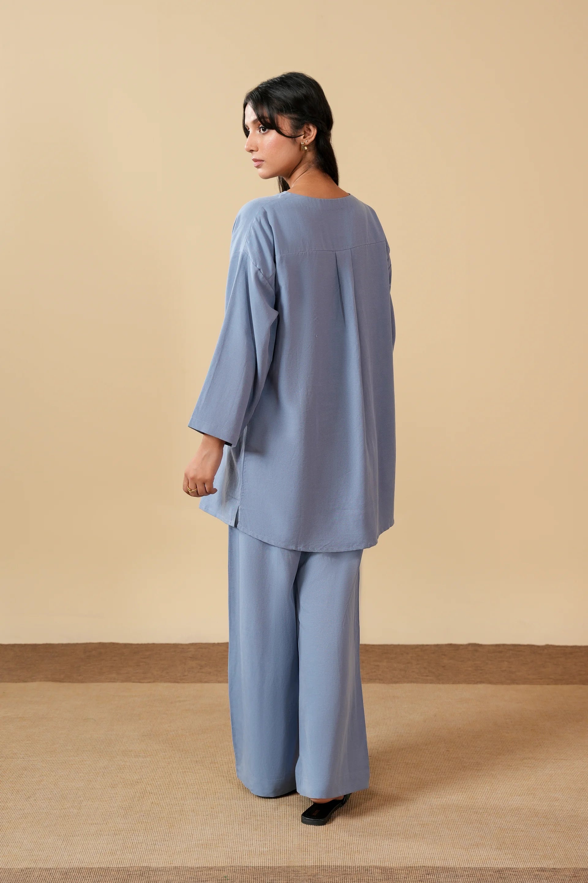 Pastel Blue Linen Co-Ord Set