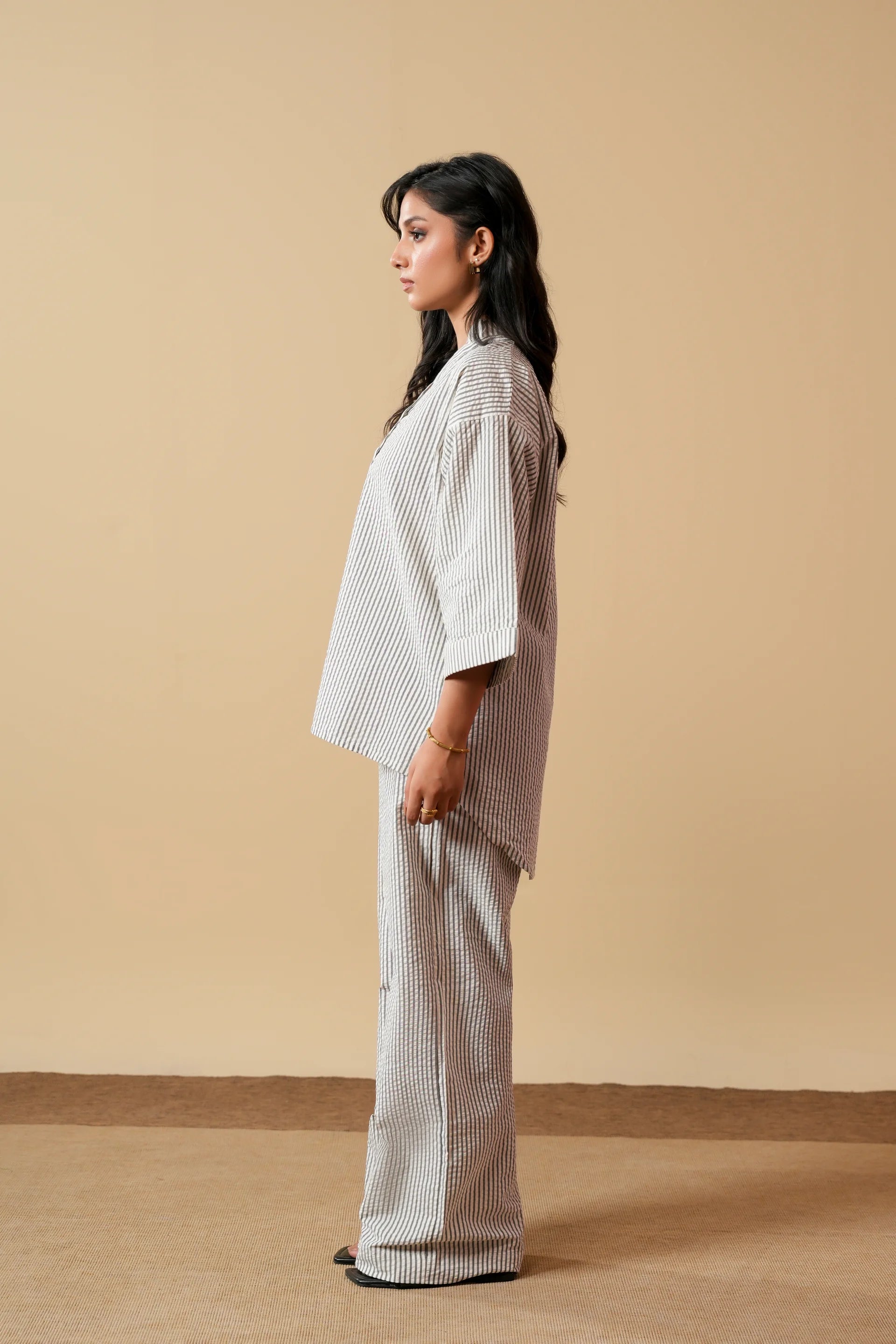 Black & White - Seersucker Co-Ord Set