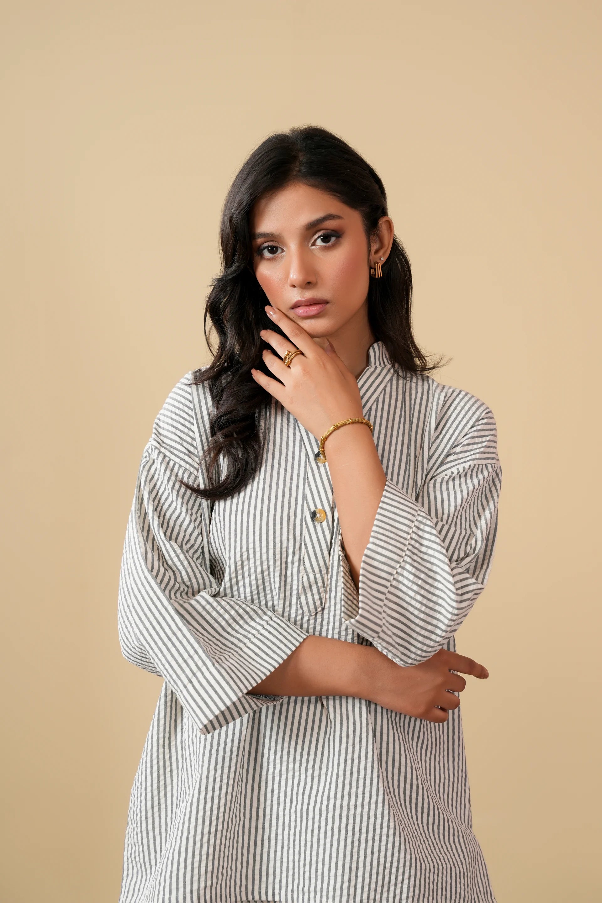 Black & White - Seersucker Co-Ord Set