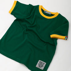 Green and Yellow Rib Basic Tshirt