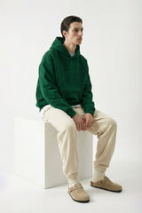 Lazywear Essential Hoodie — Forest Green — M